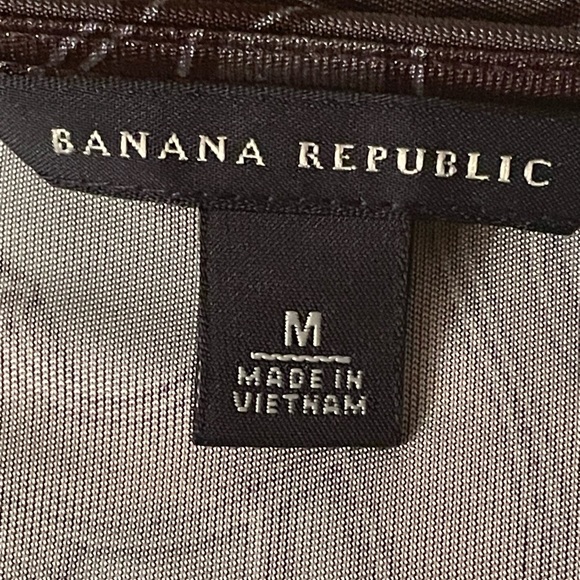 Banana Republic faux wrap dress, Black/grey, long sleeves, stretch, size medium - Picture 6 of 8